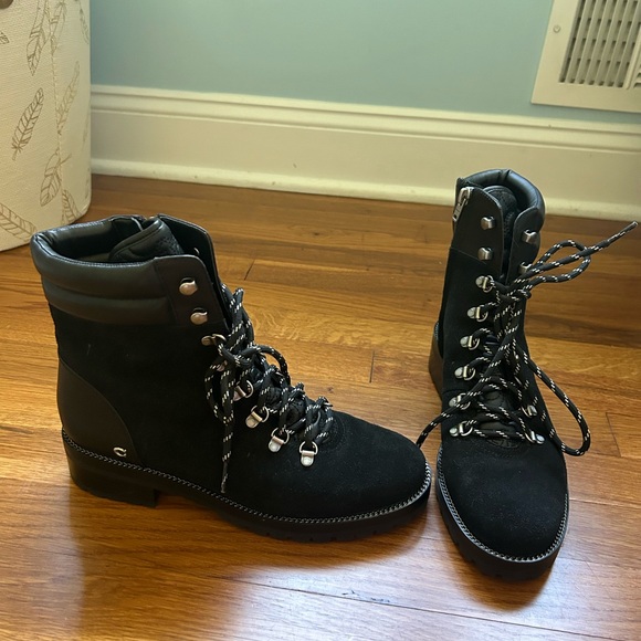 Coach Black Combat & Moto Boots - Picture 1 of 4